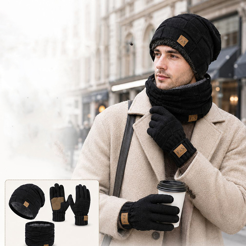 Set Topi, Syal, dan Sarung Tan - Wool Glove Lined ulasan dan harga