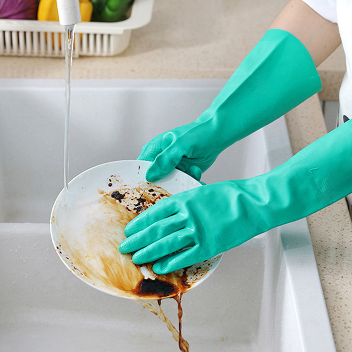 1 Pasang Sarung Tangan Cuci Pi - Dish Glove Rubber ulasan dan harga