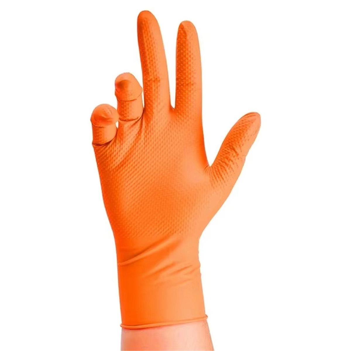 Sarung Tangan Nitril Oranye He - Nitrile Mechanic Glove ulasan dan harga