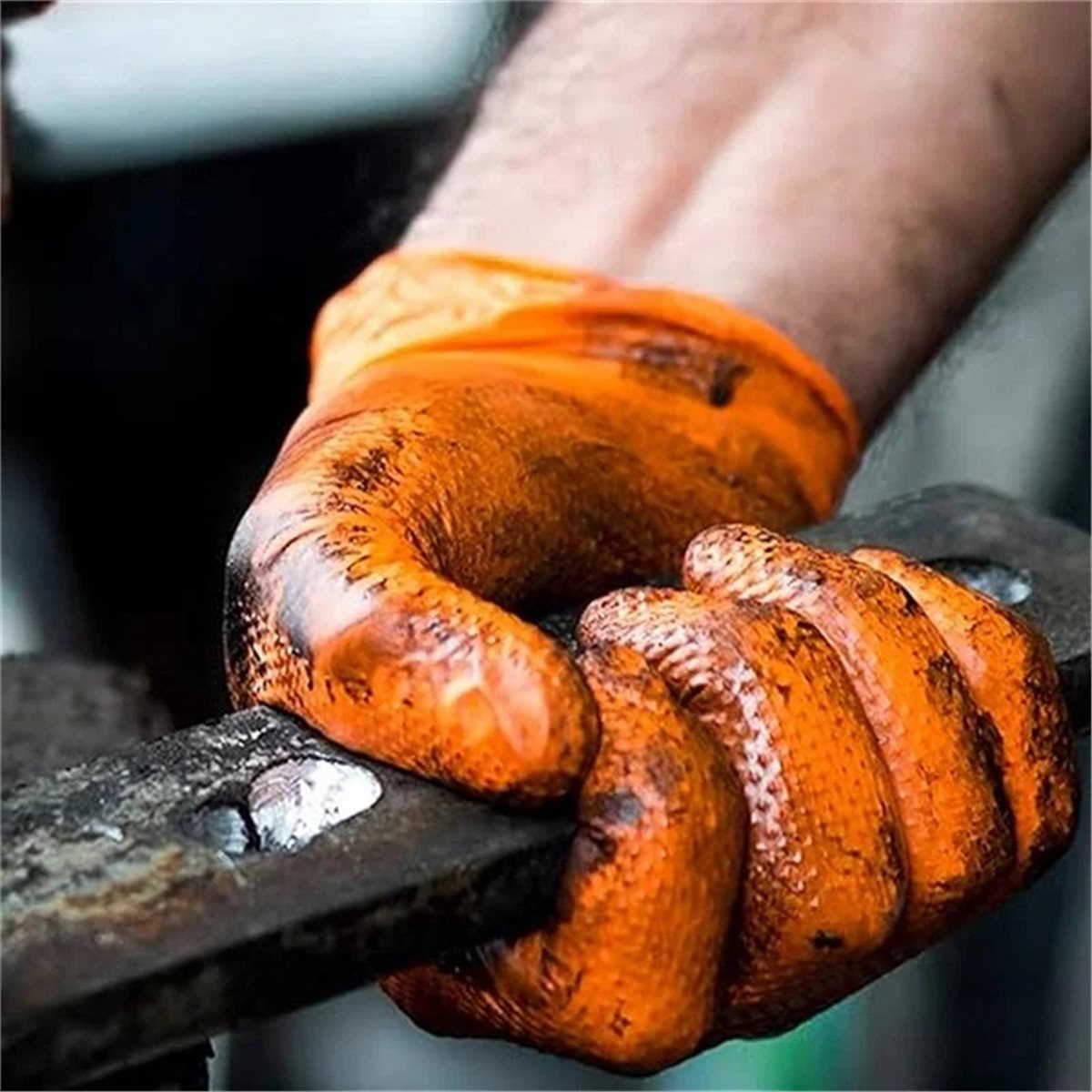 Sarung Tangan Nitril Oranye He - Nitrile Mechanic Glove ulasan dan harga